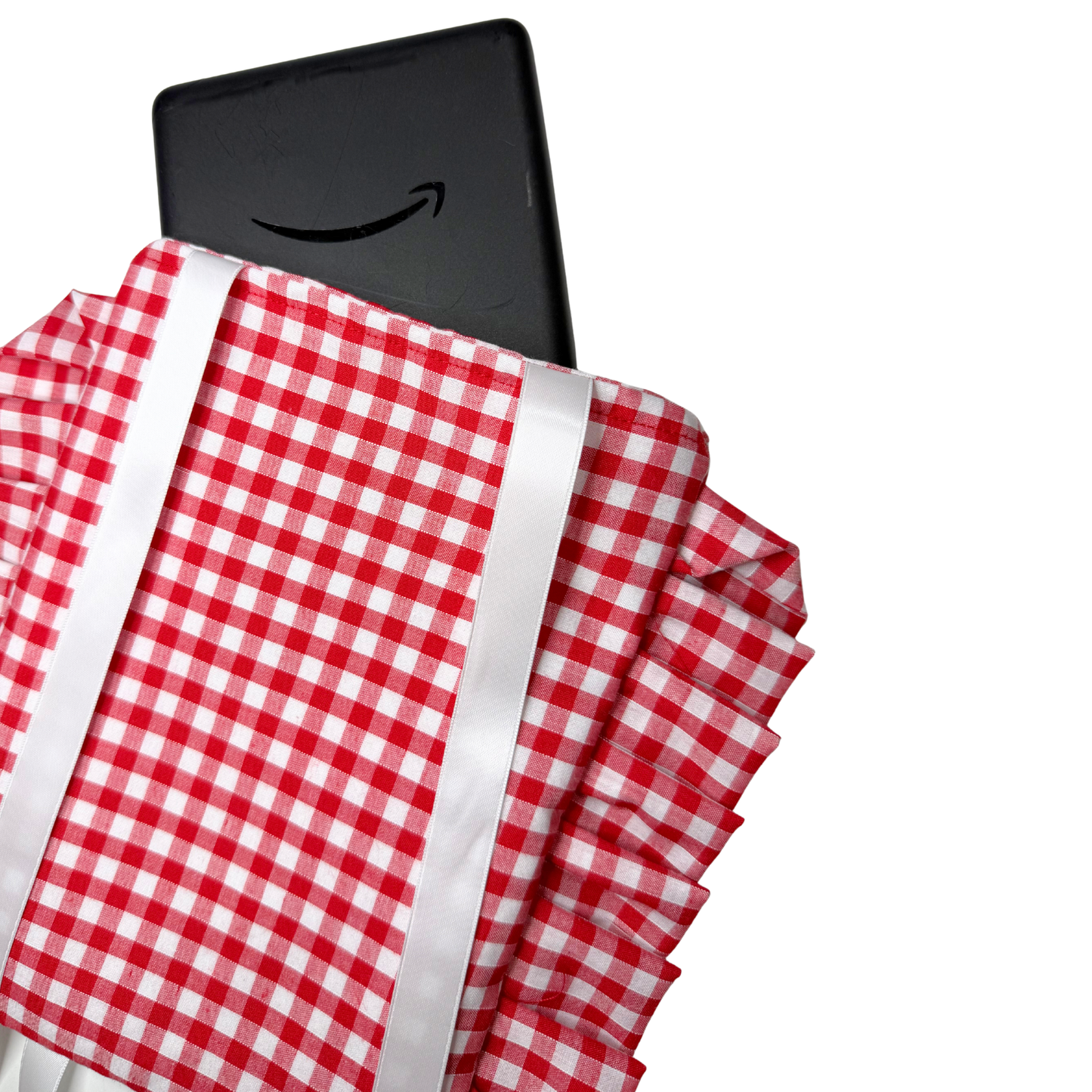 Classic Red Gingham Ruffle Kindle & Book Sleeve