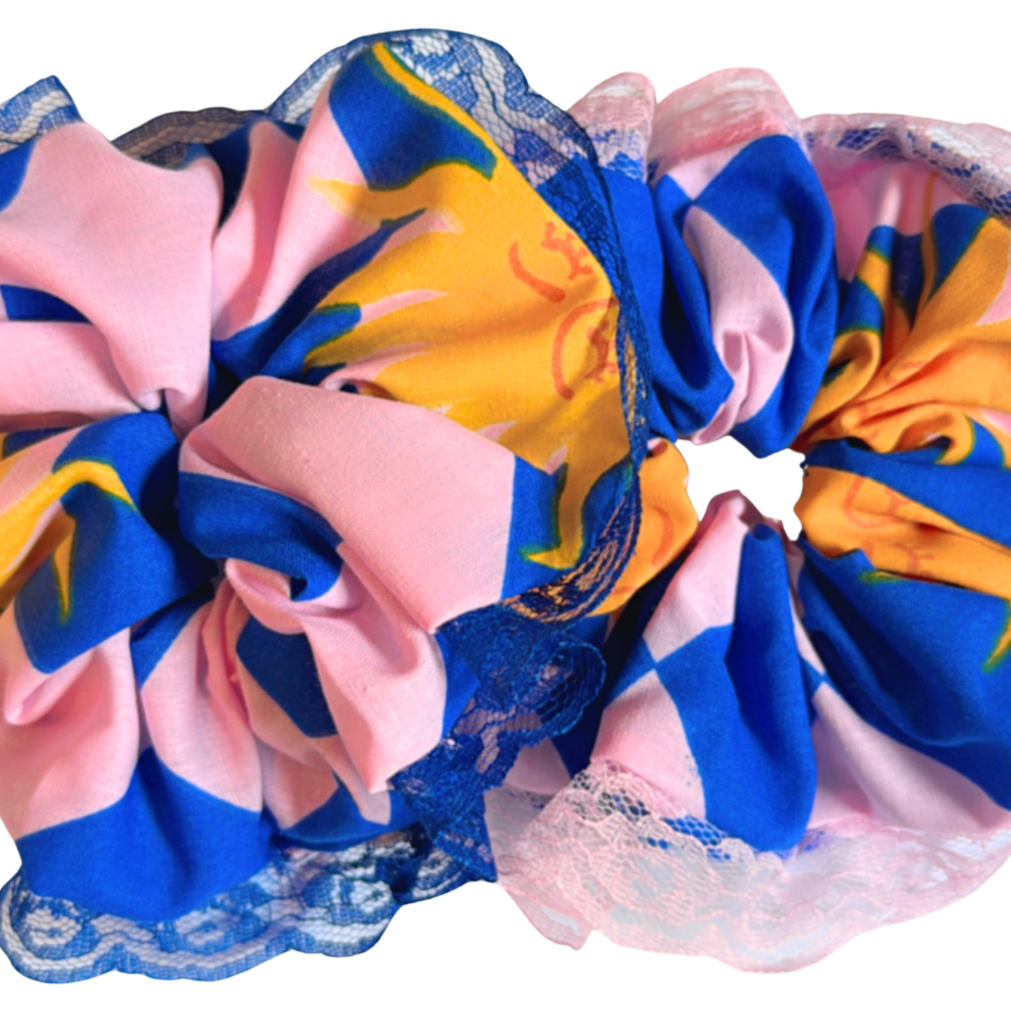 the Celestial Check scrunchie