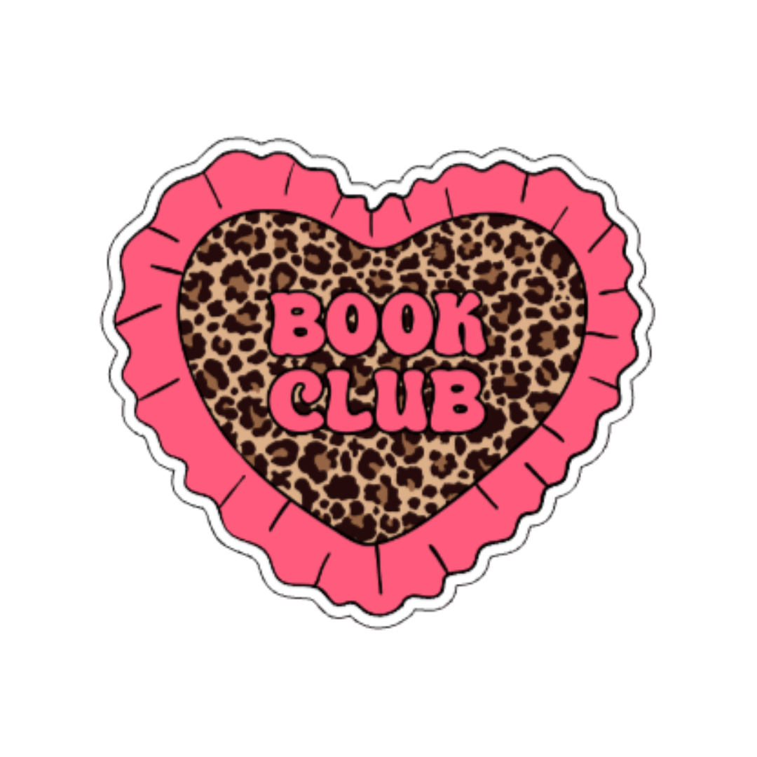 Leopard Print Book Club Sticker