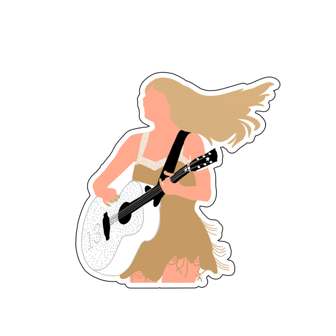 Taylor Swift Guitar Sticker - October Studio Designs