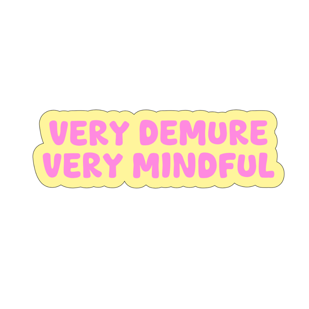 Very demure yellow sticker - October Studio Designs