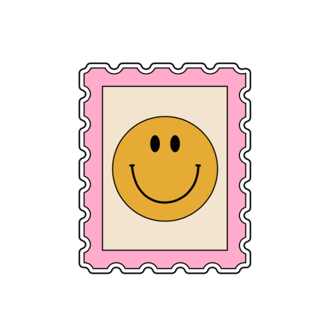Smiley Stamp Sticker