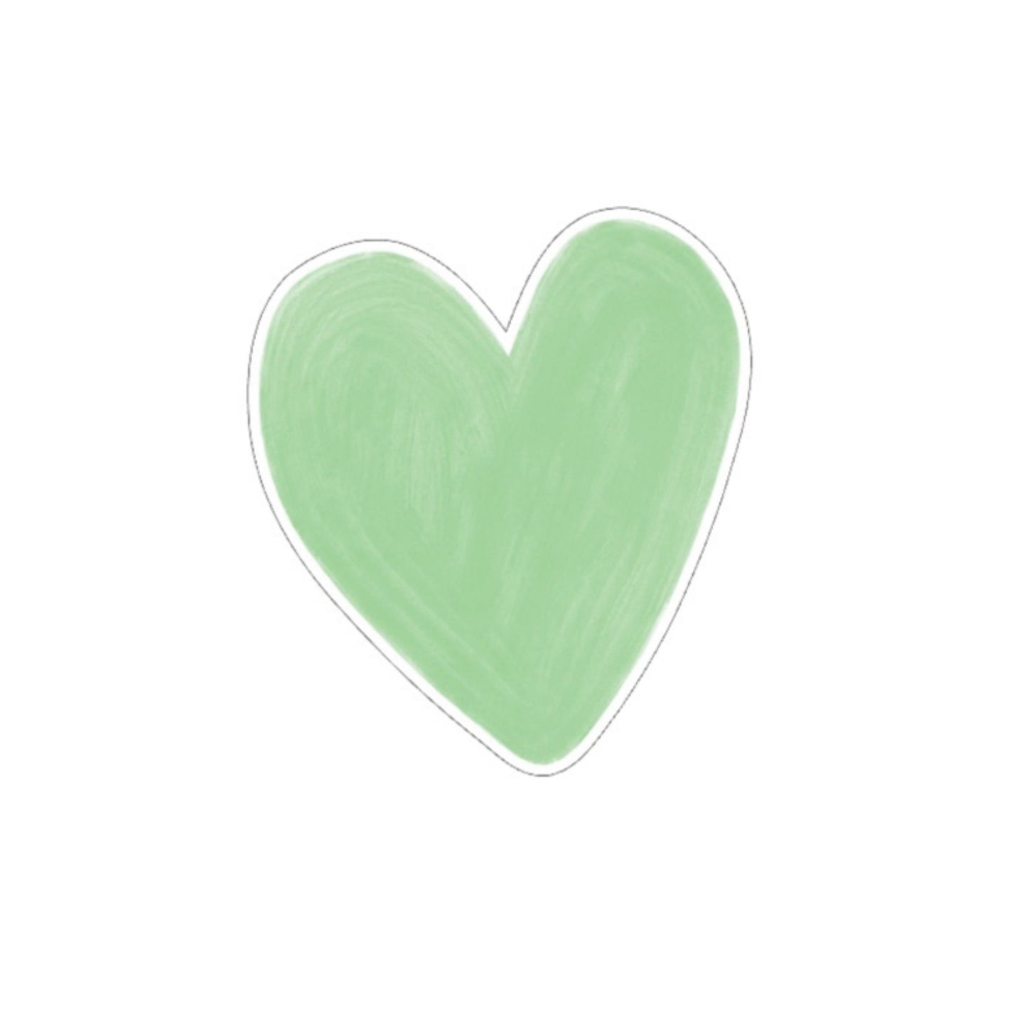 Green Heart Sticker - October Studio Designs