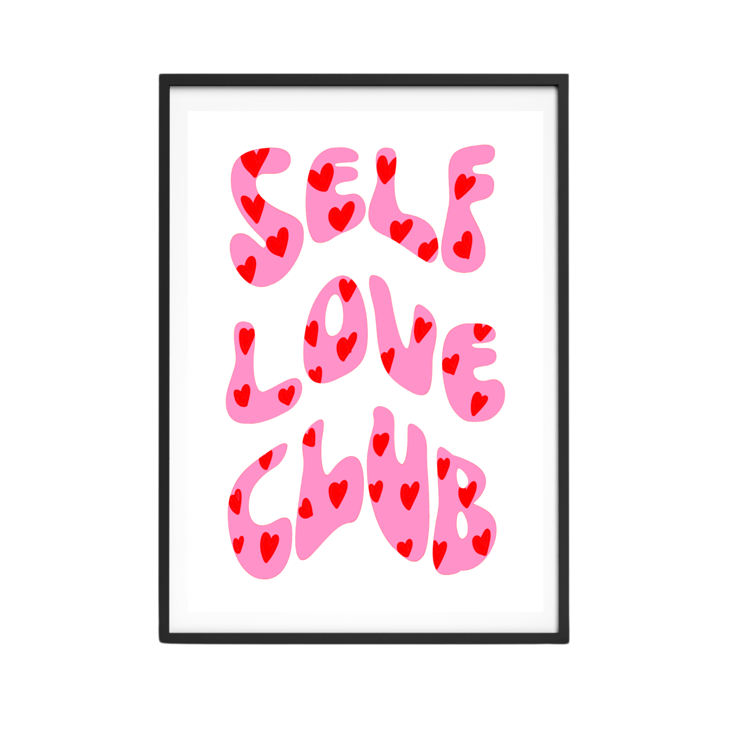 Self Love Club Pink & Red Print - October Studio Designs