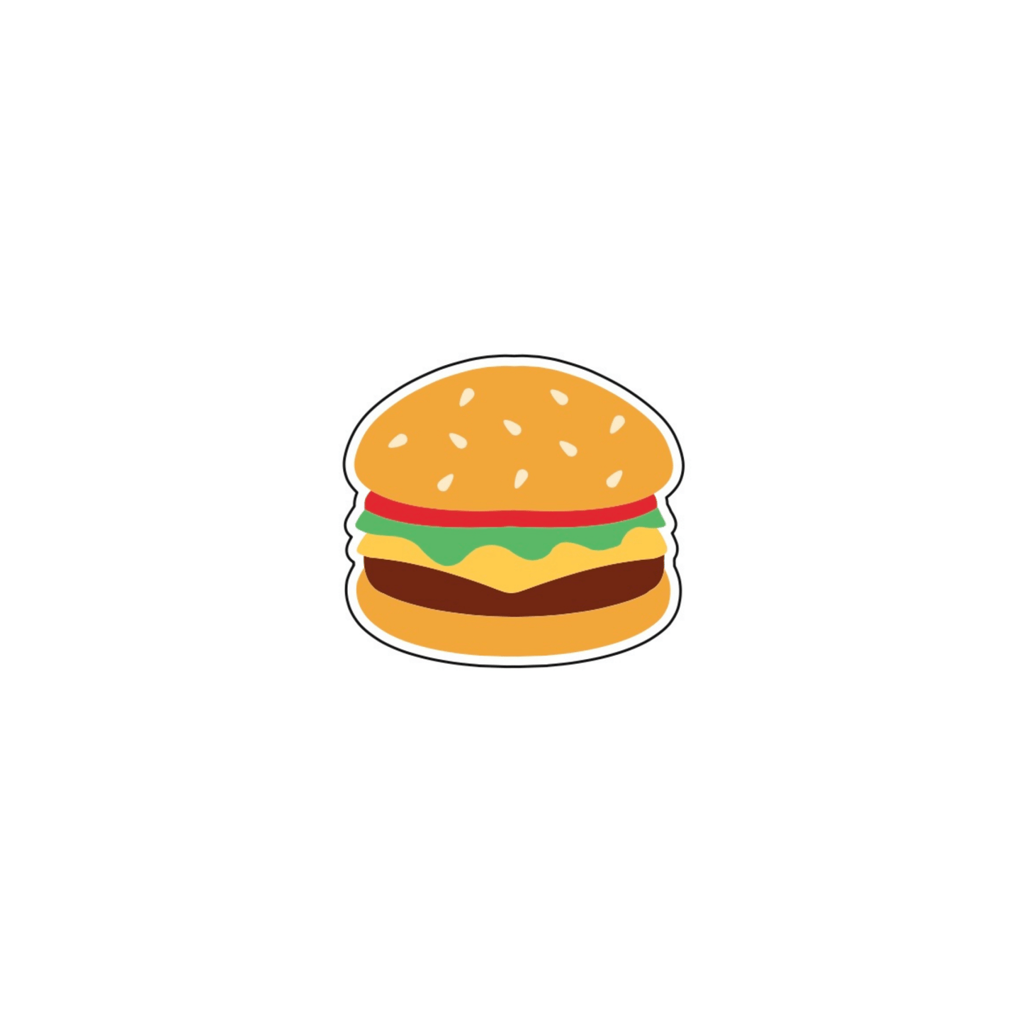 Cheese Burger Sticker - October Studio Designs
