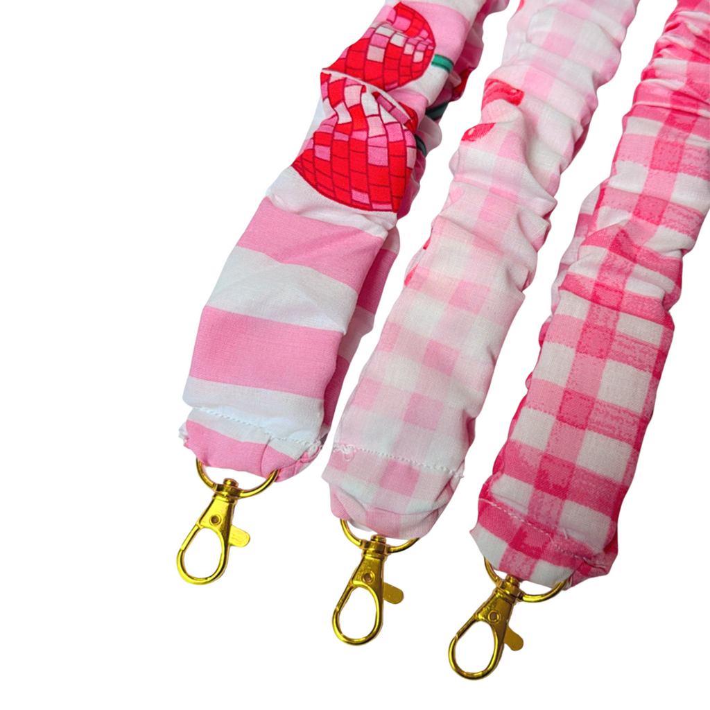 disco cherry stripe scrunchie Lanyard
