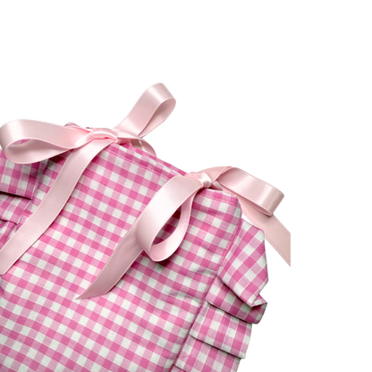 Pink Gingham Ruffle Kindle & Book Sleeve