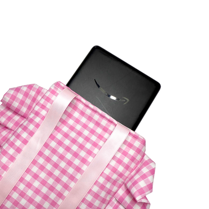 Pink Gingham Ruffle Kindle & Book Sleeve