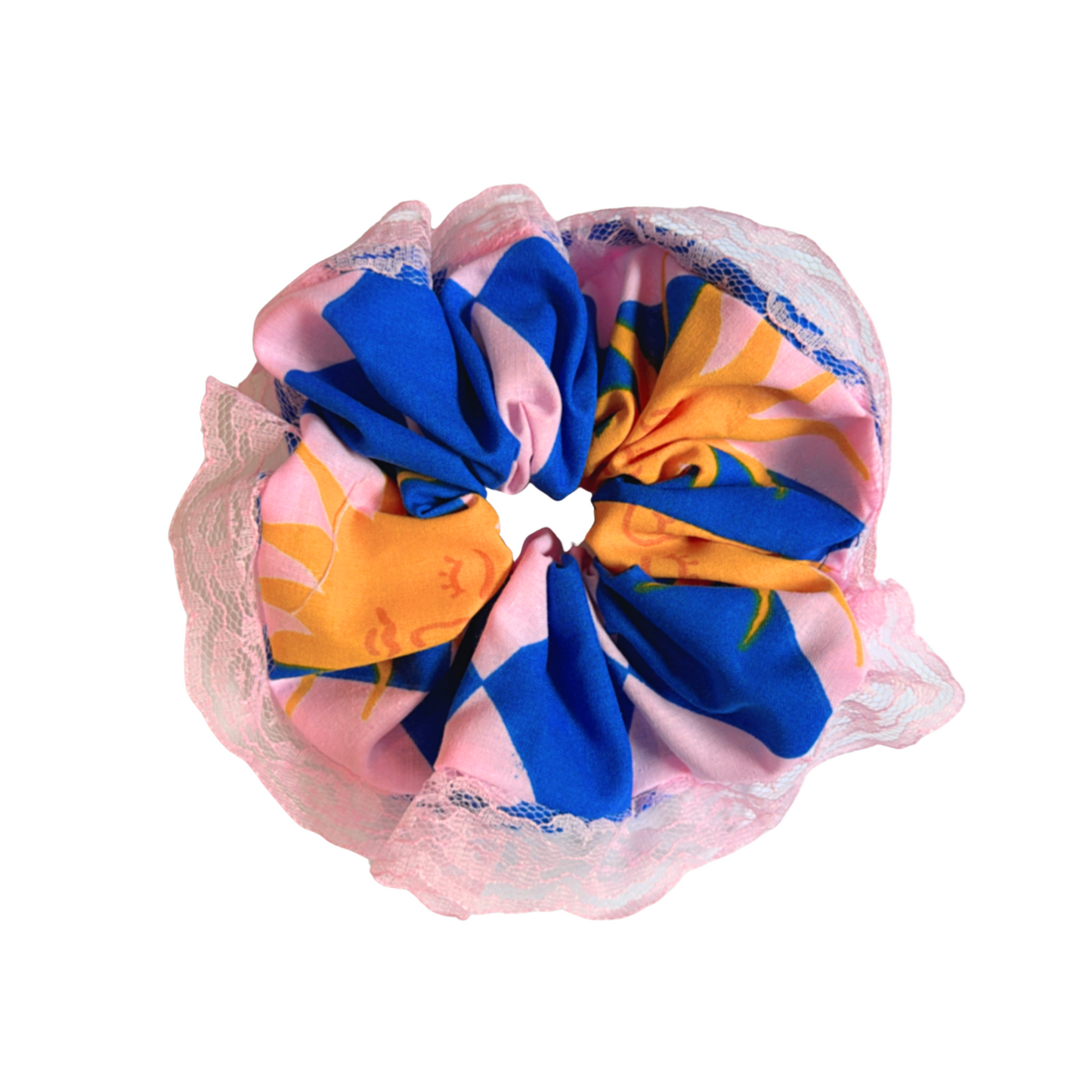 the Celestial Check scrunchie