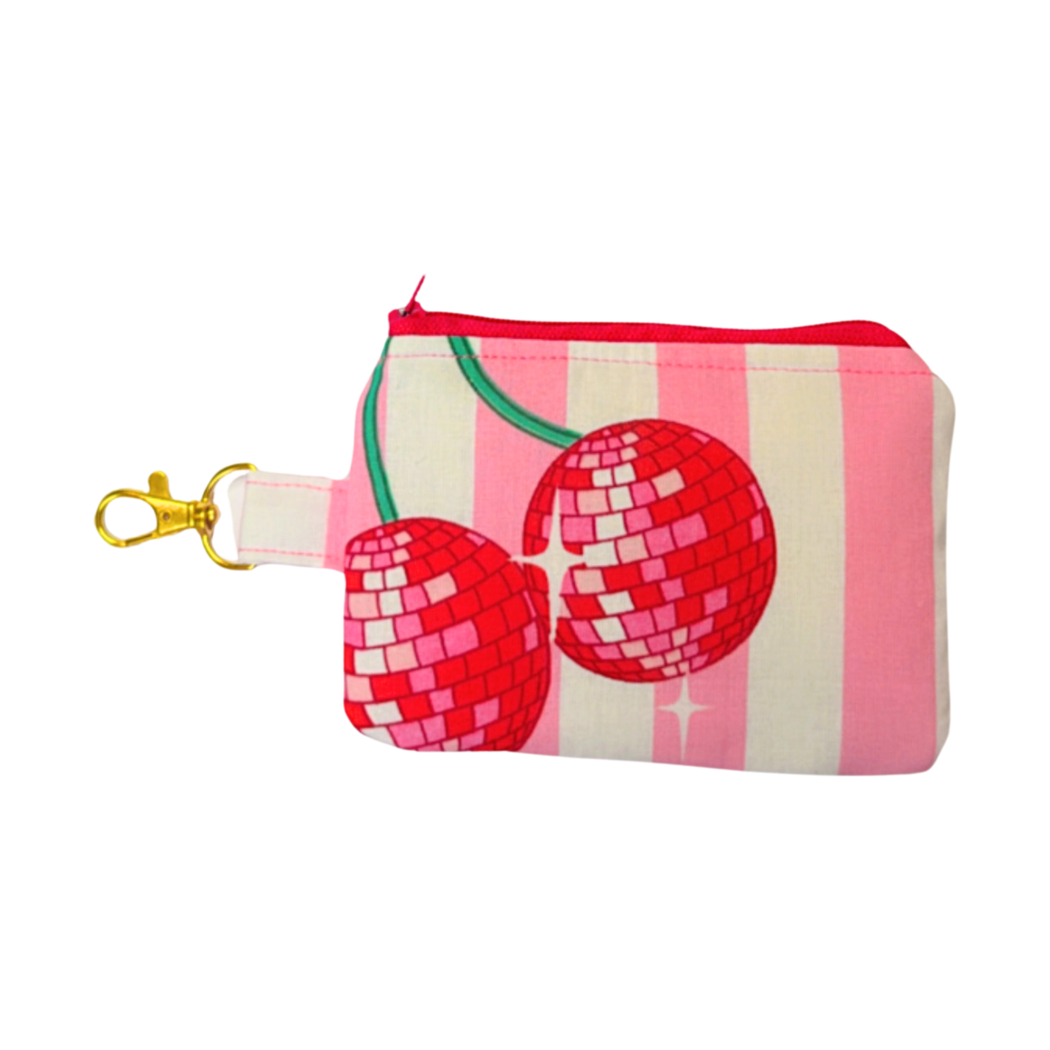 disco cherry stripe purse