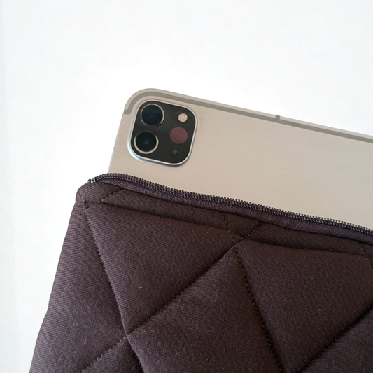 Chocolate Brown Quilted iPad Jacket