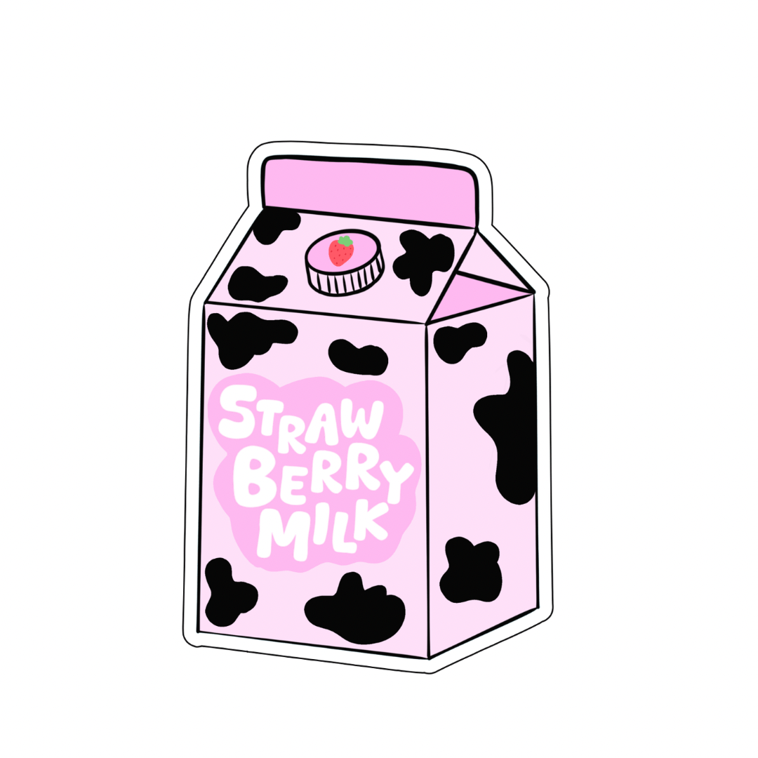 Strawberry Milkshake Sticker - October Studio Designs