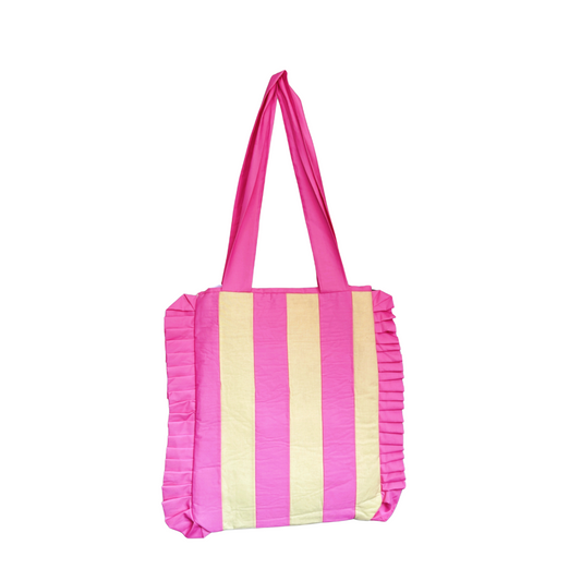 Pink & Yellow Tote Bag