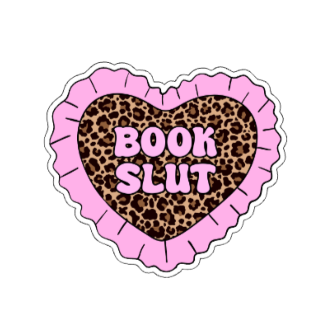 Leopard Print Book Slut Sticker