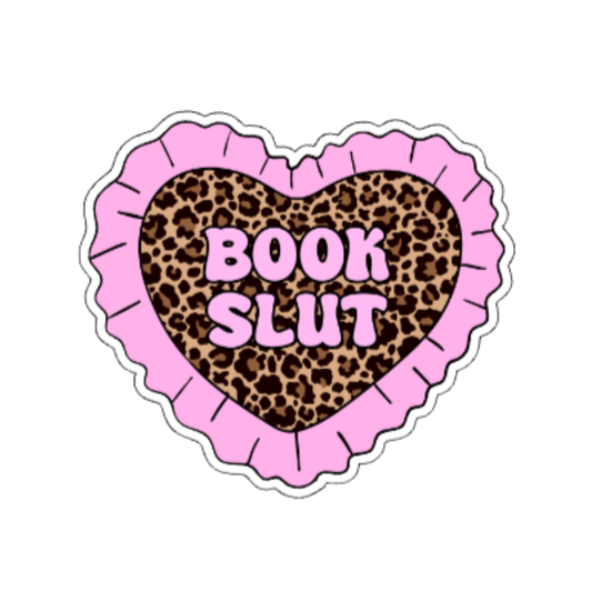 Leopard Print Book Slut Sticker