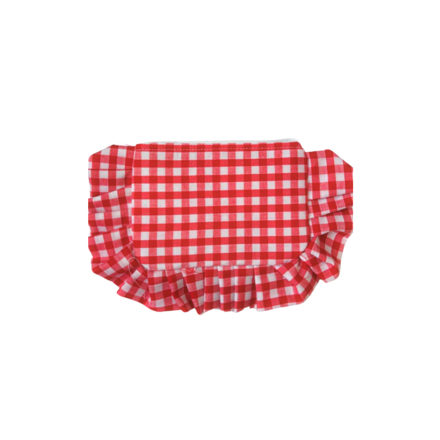 Red Gingham Frill Purse