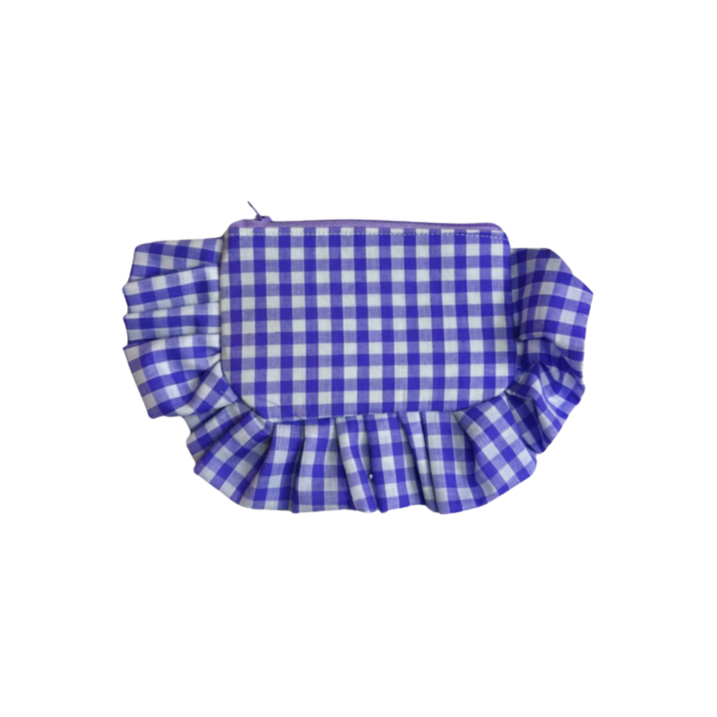 Purple Gingham Frill Purse