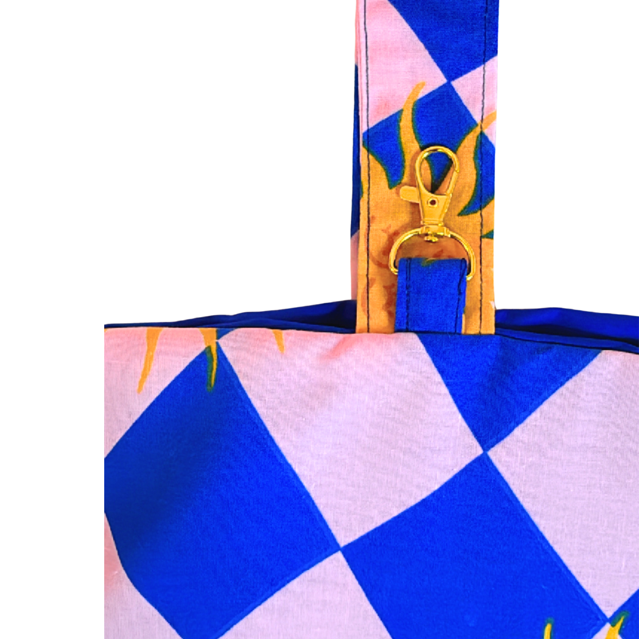 celestial check tote bag
