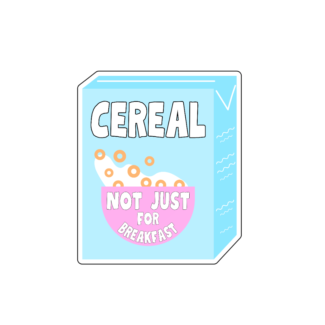 Cereal Not Just For Breakfast Sticker - October Studio Designs