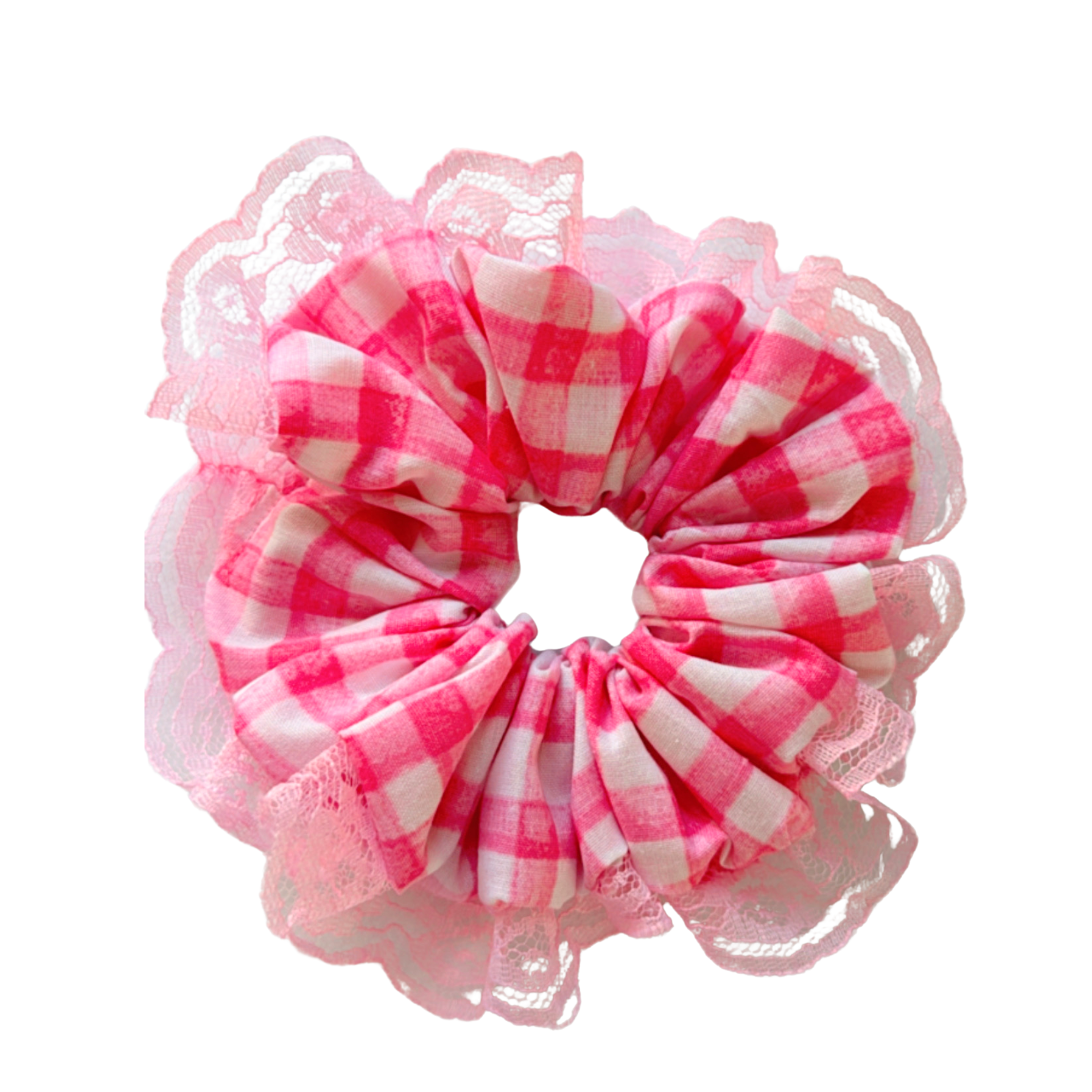 The gingham girl scrunchie