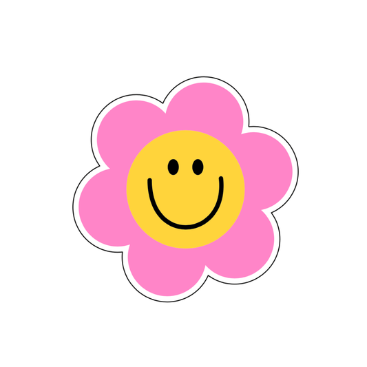 Smiley Daisy Sticker - October Studio Designs