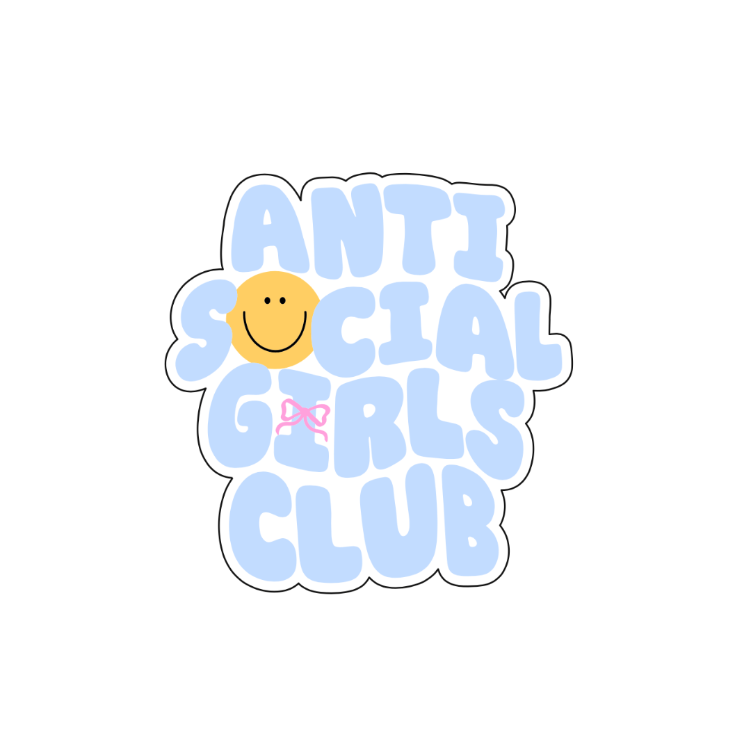 Anti social girls club Sticker - October Studio Designs