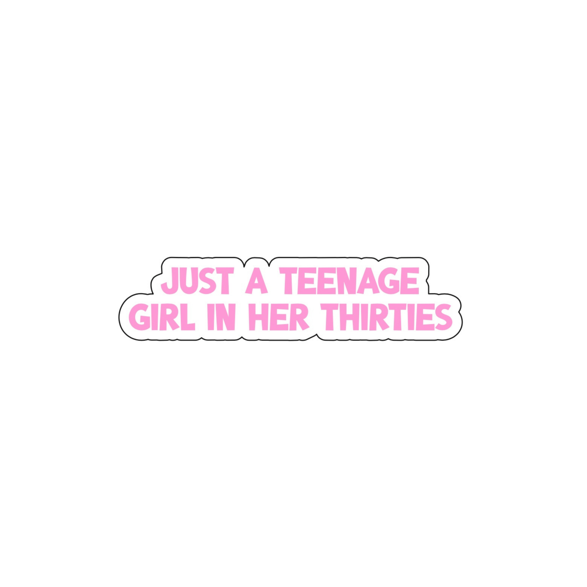 Teenage Girl In Her 30s Sticker - October Studio Designs