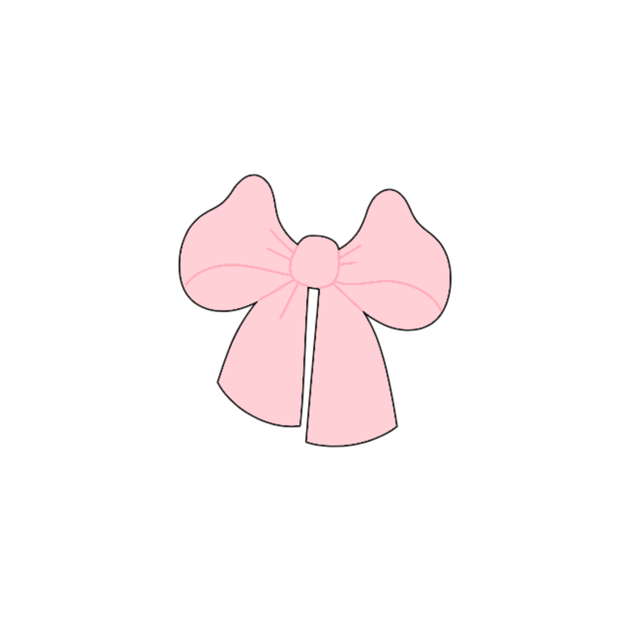 Pink Bow Sticker - October Studio Designs