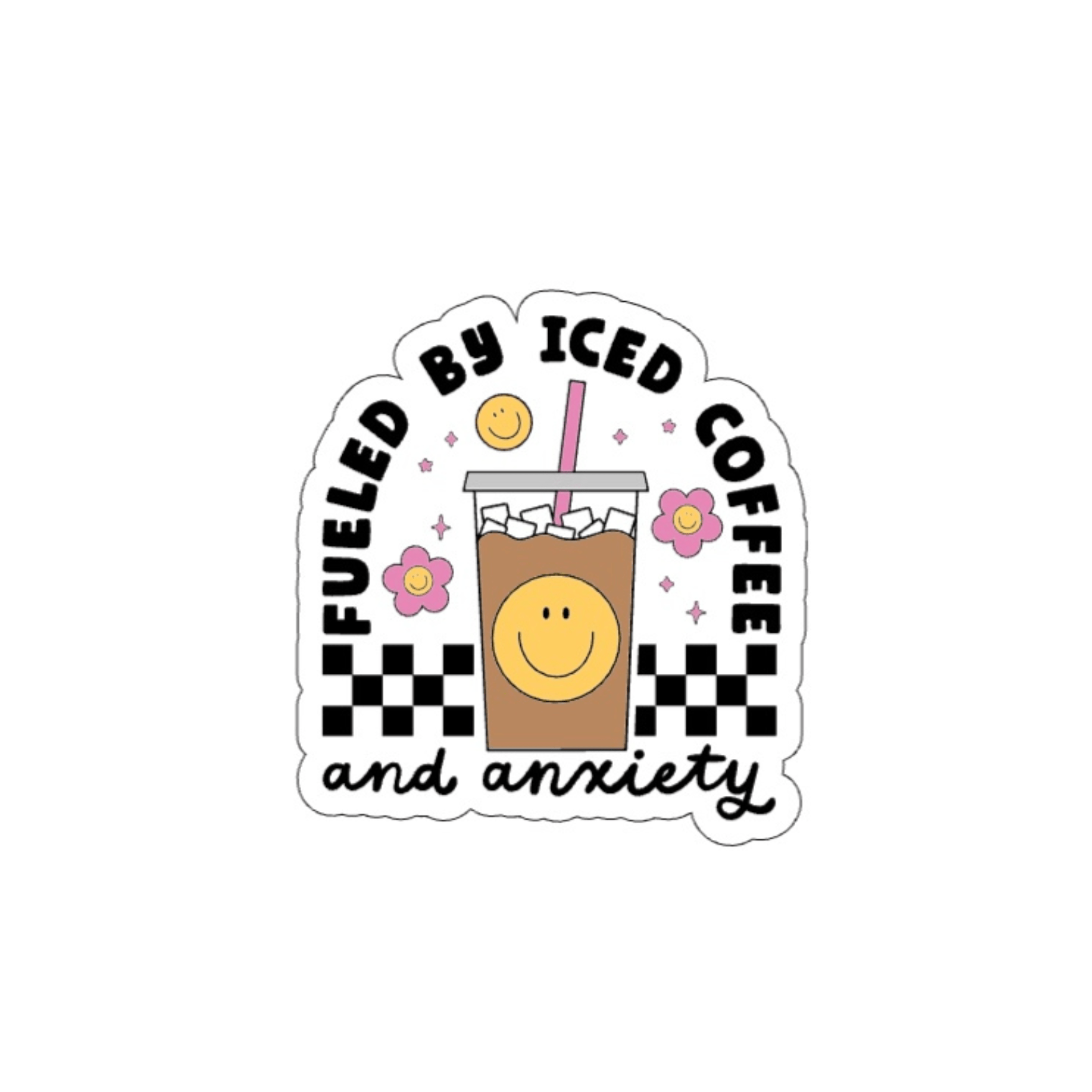 Fuelled By Iced Coffee Sticker - October Studio Designs