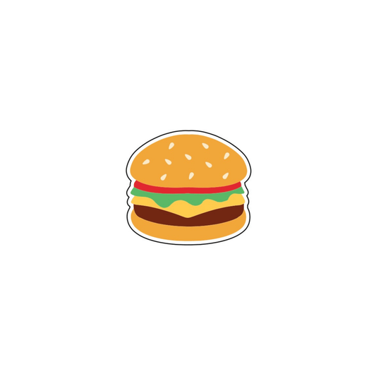 Cheese Burger Sticker - October Studio Designs